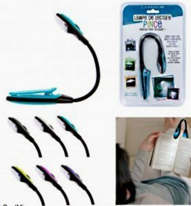 LAMPE DE LECTURE LED PINCE PILE INCLUS
