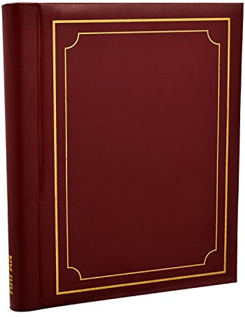 Arpan Self Adhesive Large Photo Albums Totaling 20 Sheets 40 Sides - Red/Burgundy