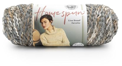 Lion Brand Yarn Homespun, Soft Bulky Yarn for Knitting, Crochet, and Crafts, Shaker, 1 Pack