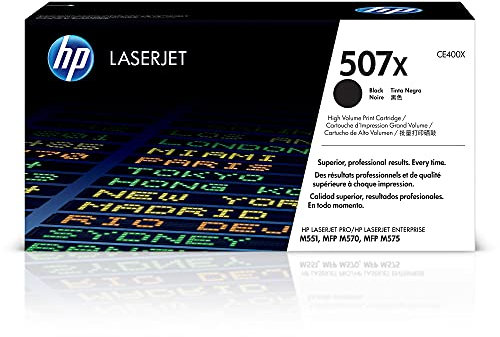 HP 507X (CE400X) Schwarz Original Toner mit hoher Reichweite für HP Laserjet Enterprise M551, Color M575, Pro 570