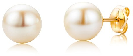 Miore Ohrringe Damen Gelbgold 18 Karat / 750 Gold Ohrstecker Süßwasserperlen