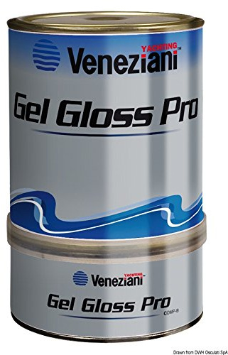 VENEZIANI Smalto bicomponente Gel Gloss blu atlantico