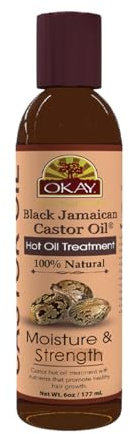 OKAY Pure Naturals Black Jamaican Castor Oil Hot Oil Treatment, 6 Ounce, 0.17 kg