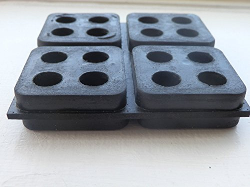 4 Pack of Anti Vibration Pads 4 x 4 x 3/4 All Rubber Vibration isolation pads