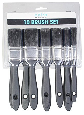 Harris Extra 10pce Brush Set - 2x0.5,3x1,3x1.5,2x2 (100 Packs-1000 Brushes In Total)