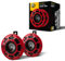 HELLA Horn - PERFORMANCE HORN B133 SET - 12V - 118dB(A) - Frequenzbereich: 300/500Hz - Tiefton/Hochton - elektrisch - Gehäusefarbe: rot/schwarz - Flachsteckanschluss - Menge: 2 - 3AG 003 399-801