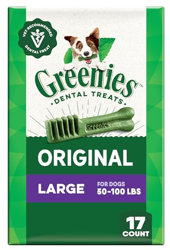 Greenies Original Large Natural Dental Care Dog Treats, 27 oz. Pack (17 Treats)