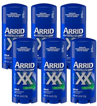 Arrid XX Solid Antiperspirant Deodorant Ultra Fresh, 2.6 Ounce (Pack of 6)