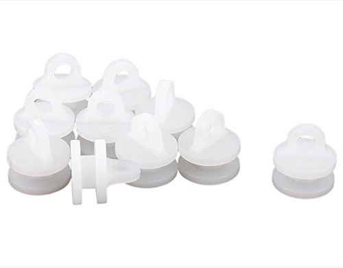 sourcingmap® fönstergardin i plast spårbärare skjuthjul rullar 10 st vit