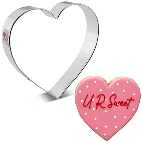 Ann Clark Cookie Cutters Cortador de galletas corazón - 10,2 cm - Acero fabricado en EE. UU.