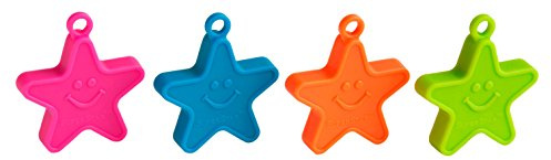 Creative Balloons Mfg. Happy Weight Super Star Heavy Balloon Neon Asst., 100g, 10 Piece