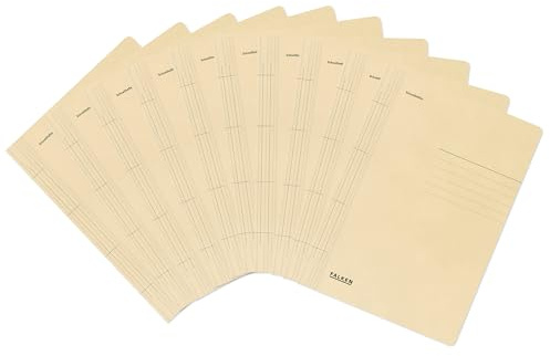 Original Falken 100 förpackningar med lösbladspärmar. Tillverkad i Tyskland. Tillverkad av återvunnen kartong för DIN A4 kommersiell och officiell häftapparat kamois Blue Angel häftapparat idealisk för kontor och skola.