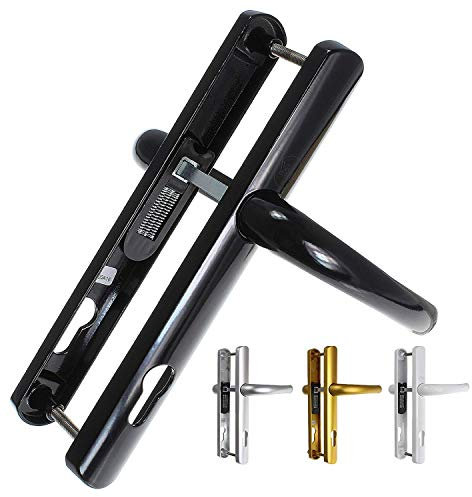 Yale Superior Door Handle, Standard Security, for PVCu Doors, Works with cylinders and mortice sashlocks, Visi Packed, Black Finish, 92 mm/215 mm