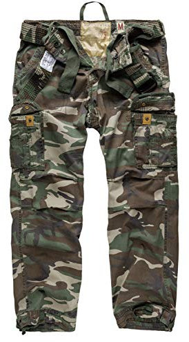 Surplus Raw Vintage Premium Herren Cargo Hose, Woodland, 6XL