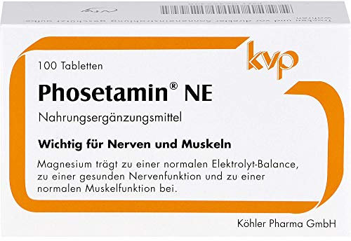 Phosetamin NE Tabletten – Elektrolyte & Ei-Lecithin zur Unterstützung von Nerven, Muskeln & Energiestoffwechsel – mit Magnesium, Kalium, Calcium in Citratform – gentechnikfrei & vegetarisch, 100 St