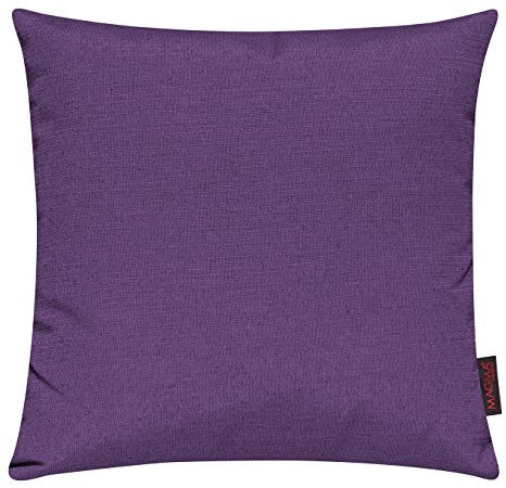 MAGMA Fino Kissenhülle ca. 40 x 40 cm hochwertig & knitterarm Farbe (17 Aubergine) 1 Stück