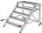 Aluminium-Arbeitspodest, fahrbar, 5 Stufen, Stufenbreite 1000 mm Arbeitshöhe bis ca. 3,00 m