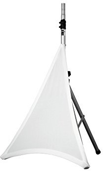 Expand Stativsegel, Stativcover Weiß - Stativ Segel, Cover für Lautsprecherstative - Einseitig - Stretch