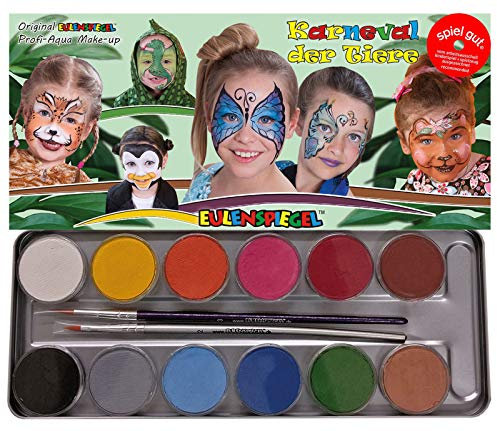 EULENSPIEGEL Schminkpalette Karneval der Tiere 17 Teile