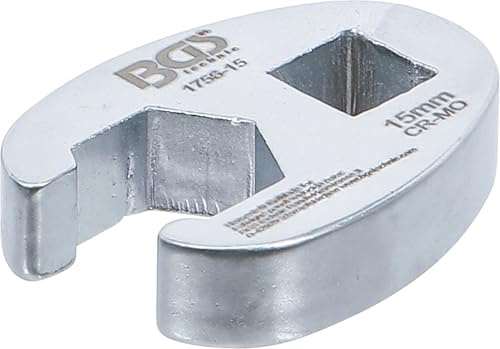 BGS 1756-15 | Llave boca hexagonal abierta (crowfoot) | entrada 10 mm (3/8) | 15 mm