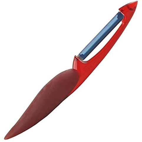 Mastrad F20504 Elios- Epluche-Légumes Peaux fines et Délicates Framboise Translucide