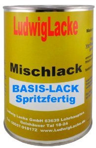 LudwigLacke 0,5 Liter spritzfertiger Basislack Candyweiss Farbcode LB9A oder B4 oder 9930 Oder 9021 Baujahr 1992-2013 Unilack (geeignet für VW)