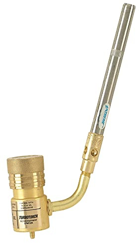 TURBOTORCH 0386-0403 STK-9 Hand Torch Kit for Soft Soldering and Brazing Copper, Brass, Steel, Bronze, Aluminum, Propane/Mapp Pro, Extreme Swirl Technology, 360 Degree, STK-R Regulator, ST-3 Tip
