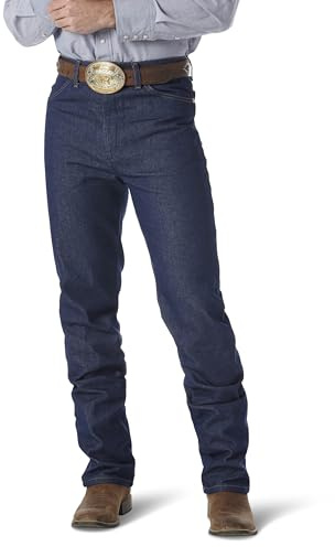 Wrangler Herren Slim Fit Cowboy-Schnitt Jeans, Vorgewaschenes Indigo, 40W / 32L