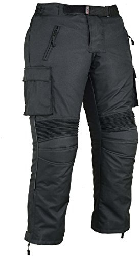 Mens Cargo Motorbike Protective Trousers Waterproof, W38 L30