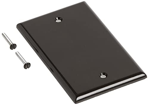 Leviton 1-Gang No Device Blank Wallplate, Standard Size, Thermoset, Box Mount, 85014, Brown