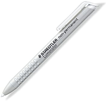 Staedtler 768N Lumocolor non-permanent omnichrom Trockenmarker wasserlöslich, 3,0mm, weiß, 768N-0 ST