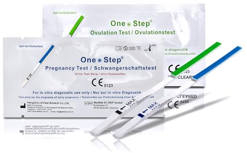 One+Step Pacchetto combinato 30 x test di ovulazione e 5 x test di gravidanza - test di fertilità per donne - test di ovulazione per ovulazione