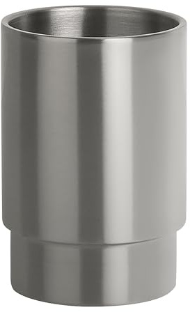 Spirella tandborstmugg tandborsthållare Nyo Steel 6,5 x 9,5 cm silver