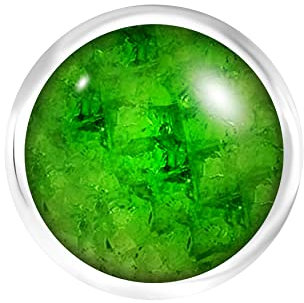 Andante Keramik CHUNK Click-Button Druckknopf (Apfelgrün) für Chunk-Armbänder, Chunk-Ringe und andere Chunk-Accessoires