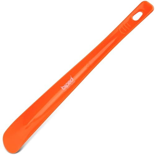 Calzador plastico 35 cm con agujero para colgar z1555(naranja luminoso)