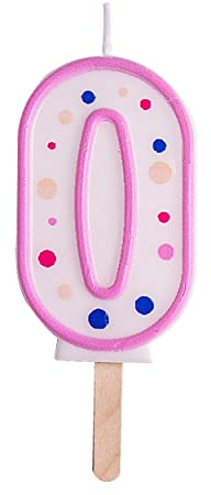 PME Pink Number 0 Candle