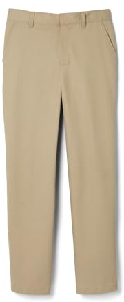 French Toast - Pantalón de Sarga de Corte Holgado para niño con Cintura Ajustable, Caqui Beige, 14