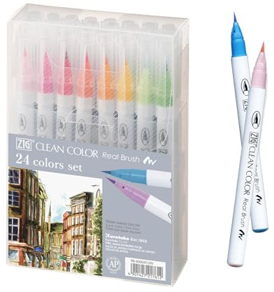 Kuretake Zig Clean Color Real Brush (24 Colors)