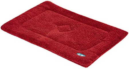 Gor Pets Washabe Sherpa Cage Mat for Dog Cat Crate, 46 x 61 cm, Wine