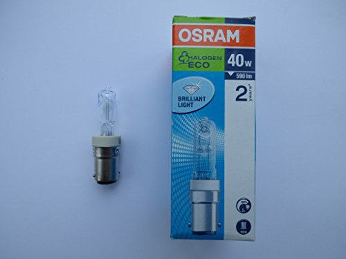 Osram Ampoule halogène B15d, 40 W, claire, ECO