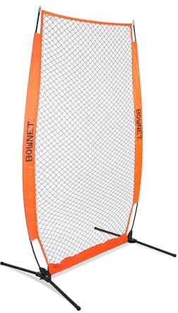 Bownet iScreen Baseball Softball Pitch Protection Net (7' x 7') Resilient Netting with 7 Feet of Protection for Hitting Batting Practice - NET ONLY, Black
