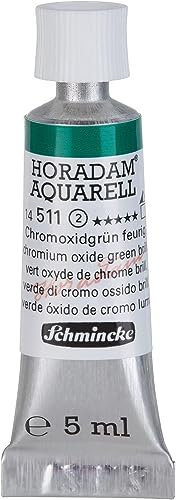 Schmincke – HORADAM® AQUARELL - feinste Künstler-Aquarellfarben, Chromoxidgrün Feurig - 5 ml