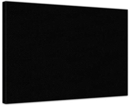 Toile noire de qualité supérieure - Peinte sur châssis - En bois véritable - 100 x 80 cm - 330 g/m² - Prêt à être encadré - 6 couleurs disponibles
