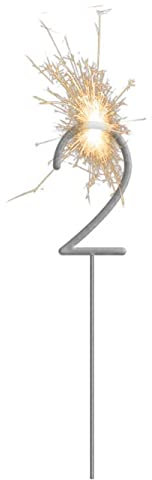 Folat Geburtstag Wunderkerze Zahl 2