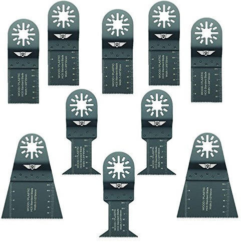 10 x TopsTools UNKA10F Mix-Klingen für Bosch Fein (nicht StarLock) Makita Milwaukee Einhell Ergotools Hitachi Parkside Ryobi Worx Workzone Multifunktionswerkzeug-Zubehör