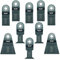 10 x TopsTools UNKA10F Mix-Klingen für Bosch Fein (nicht StarLock) Makita Milwaukee Einhell Ergotools Hitachi Parkside Ryobi Worx Workzone Multifunktionswerkzeug-Zubehör