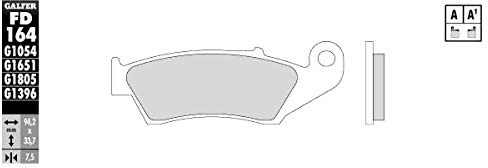 GALFER fd164g1054 Pastiglia Freno