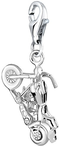 Nenalina Big Bike Karabiner Charm Anhänger für Bettelarmband aus 925 Sterling Silber 713073-000