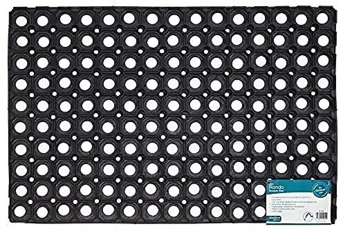 JVL Paillasson extérieur Robuste avec Anneau en Caoutchouc 40 x 60 cm