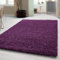 Carpetsale24 Shaggy Hochflor Teppich, 80x250 cm, Lila, weich, flauschig, modern, einfarbig, Für schmale Räume oder Küche, für Wohnzimmer Schlafzimmer Flur